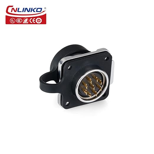 CNLINKO LP20 Series Waterproof Connector, IP68 Power Connector 9 Pin m20 Connector for LED Lamp Project Cable Assemble Type (9 pin)