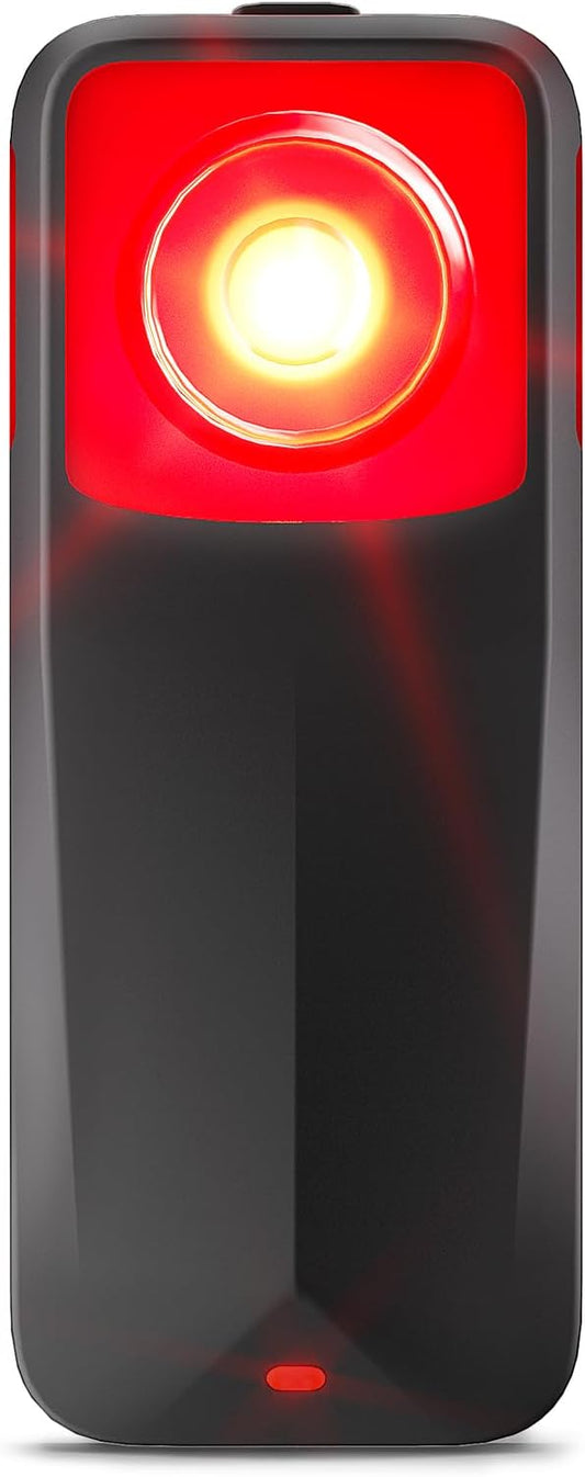 RAVEMEN NT201 Bike Radar Tail Light, 80-Lumen Bright Wide-Angle Bicycle Rear Light with Visual & Audible Alert, Auto Brake Flash, ANT+ Compatible, Power Level Check for Night Urban City Riding