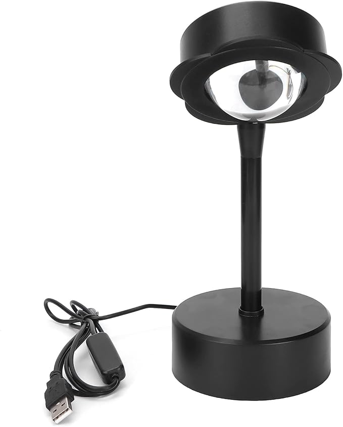 Sunset Projection Lamp, LED Atmosphere Light with 180 Degree Rotation, USB Powered Rainbow Night Light for Room Decor, Photography and Romantic Ambience (Red)