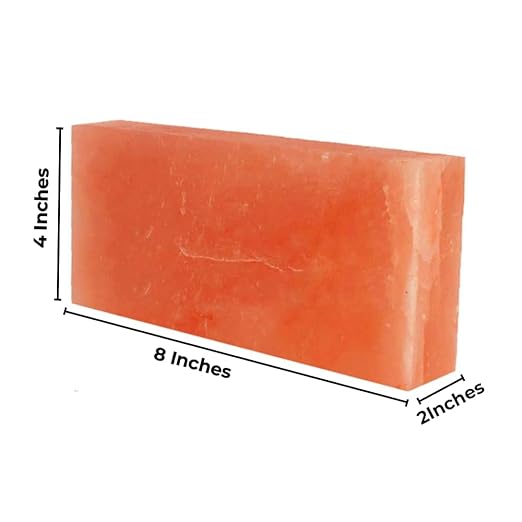Himalayan Salt Block 8x4x1 & Pink Salt Tiles for Wall, Spa, Sauna and Home Décor (4)