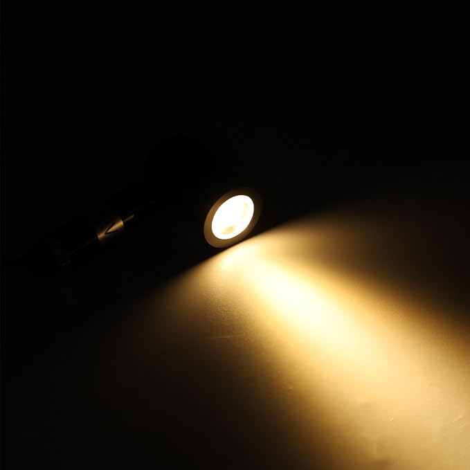 Focket LED Spotlight, Mini Accent Light DC12V with Warm Light 3000K for Display Painting Artwork Plants Jewelry Showcase