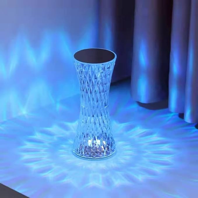 Crystal Lamp, Crystal Table Lamp Rose Crystal Lamp USB Diamond Table Lamp 16 Color Changing Touch Crystal Lamp (G)