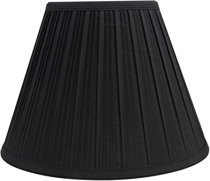 Aspen Creative 59102A Empire Uno Lamp Shade in Black, 5" Top x 10" Bottom x 8" Slant Height, Slip UNO 33mm