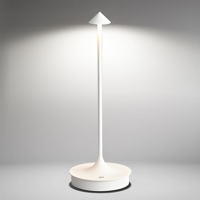 Cordless Table Lamp Rechargeable LED Table Lamps Battery Operated 4000mAh Touch Dimmable Wireless Lamp Waterproof Portable Outdoor Table Light for Restaurants and Dining Home Indoor/Outdoor Use