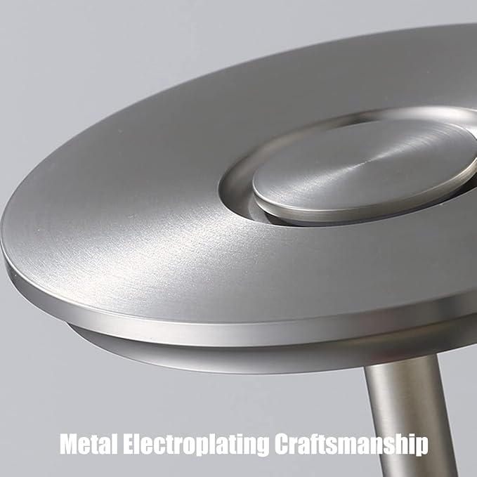 Vintage Aluminum Rechargeable Cordless LED Table Lamp with Dimmable Brightness and 3 Color Temperatures