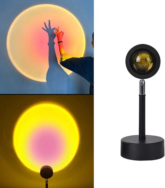 Eternal Sunset Projection LampRomantic Display in Party Bedroom Living Room, Sunset Projector for Living Room Bedroom Hotel Restaurant Decor Live Stream Ins Photography TikTop (Sun)