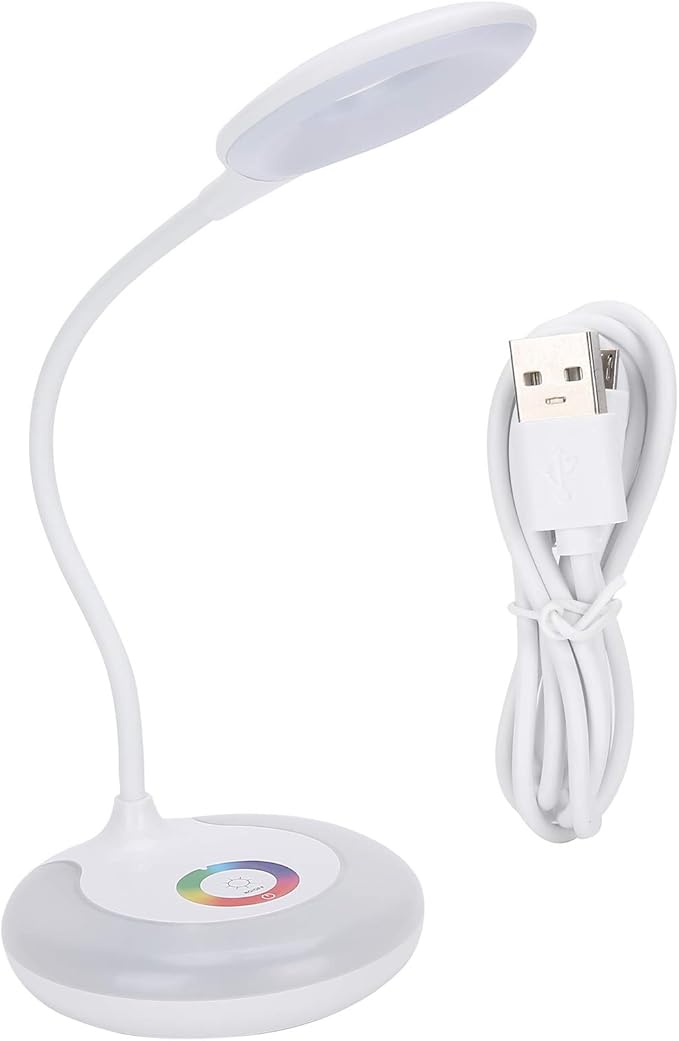 Keenso LED Table Lamp Eye Protection Touch Dimming Desk Light for Bedroom Reading Study Writing Office Supplies (Rechargeable Version)