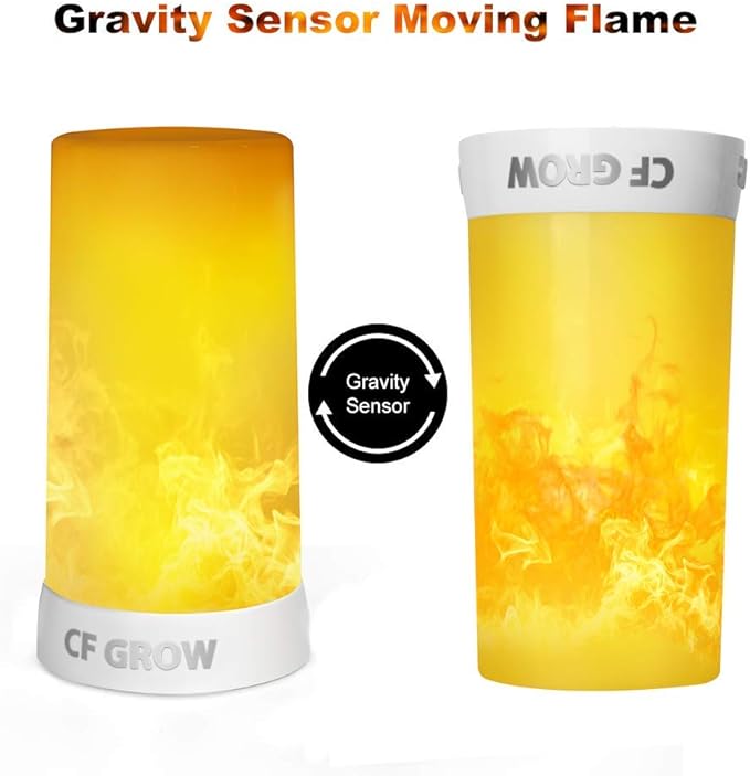 LED Flame Light, Flame lamp Candles Fire Lanterns Outdoor Hanging Lamps,USB Rechargeable Waterproof Dimmable 4 Modes Lantern,Outdoor Flickering Light Bulb with Gravity Sensing Effect&Magnetic Base