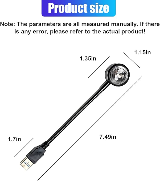 Star Projector Night Light, Portable USB LED Ambient Light - 4 Colors & 9 Modes Atmosphere Star Lights for Car Decor, Ceiling, Bedroom, Party (1PC)