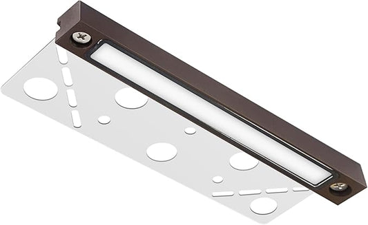 GKOLED 6.8 Inches Hardscape Lights, Low Voltage Retaining Wall Lighting with Frosted Lens, 12V AC/DC Paver Light with 1.5W 2700K LED Chips, Outdoor Landscape Step Lights, Die-cast Aluminum Housing
