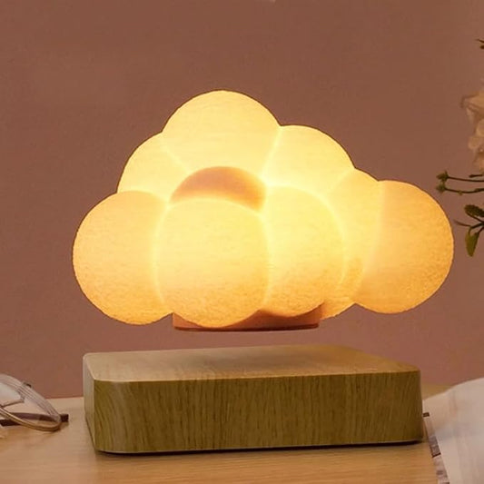 3D Floating Cloud Lamp Touch Control Magnetic Levitating Lamp LED 360° Rotation Cloud Lights Cute Night Light 3 Modes Lighting Unique Home Decor for Office Bedroom Gift Idea (Dark Color)