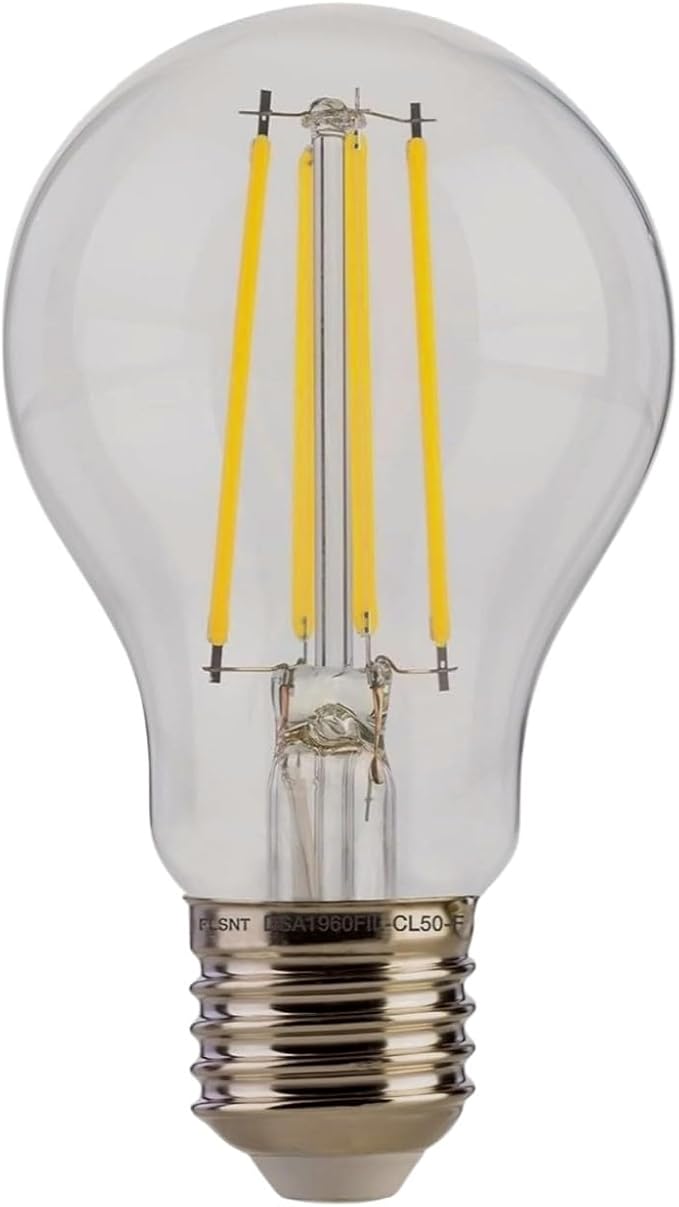 Jaspertronics™ Dusk to Dawn Outdoor Sensor A19 LED Light Bulb 2700K Daylight 8W (100W Eqv.) 1400LM Vintage Filament E26 Base,Auto On/Off Photocell Energy-Efficient Lighting 4 Pack