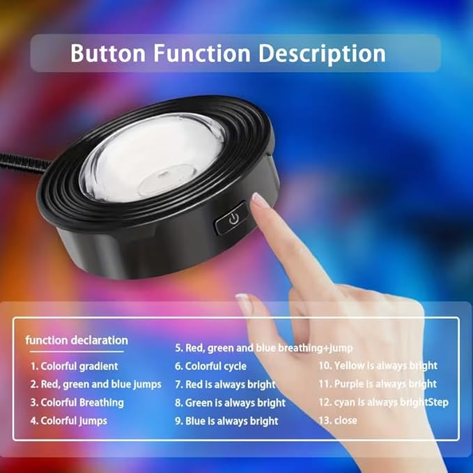 Sunset Ambient Projection Light, LED Multi-Color Night Light, 360° Adjustable, Multiple Mode Settings, Suitable for Photography/Selfies/Parties/Home/Living Room/Bedroom Decoration.
