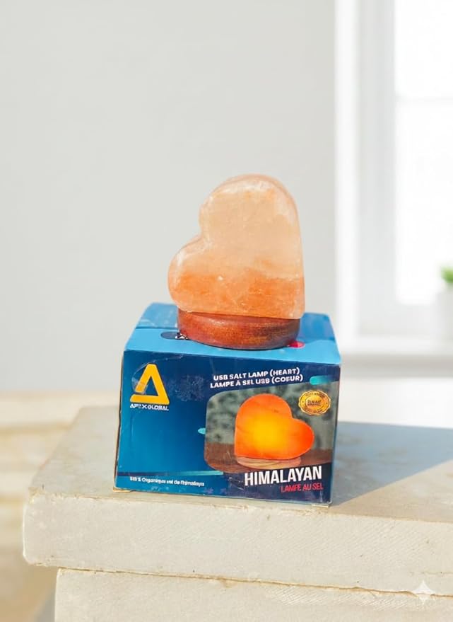 HL Himalayan Pink Salt USB Multi Colored lamp (Heart)