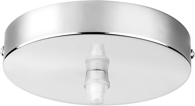 Arturesthome 4.7" Silver Ceiling Canopy Light Kit Rewind Single Hole with Hardware,Ceiling Plate for Pendant Light or Chandelier,Screw Fixing on Both Sides is Easier to Install Than Standard Canopies