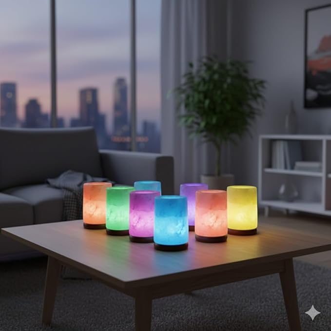 Himalayan Salt Lamp, USB Powered, Night Light Color Changing Lamp,Unique Gift Idea (Cylindernew)
