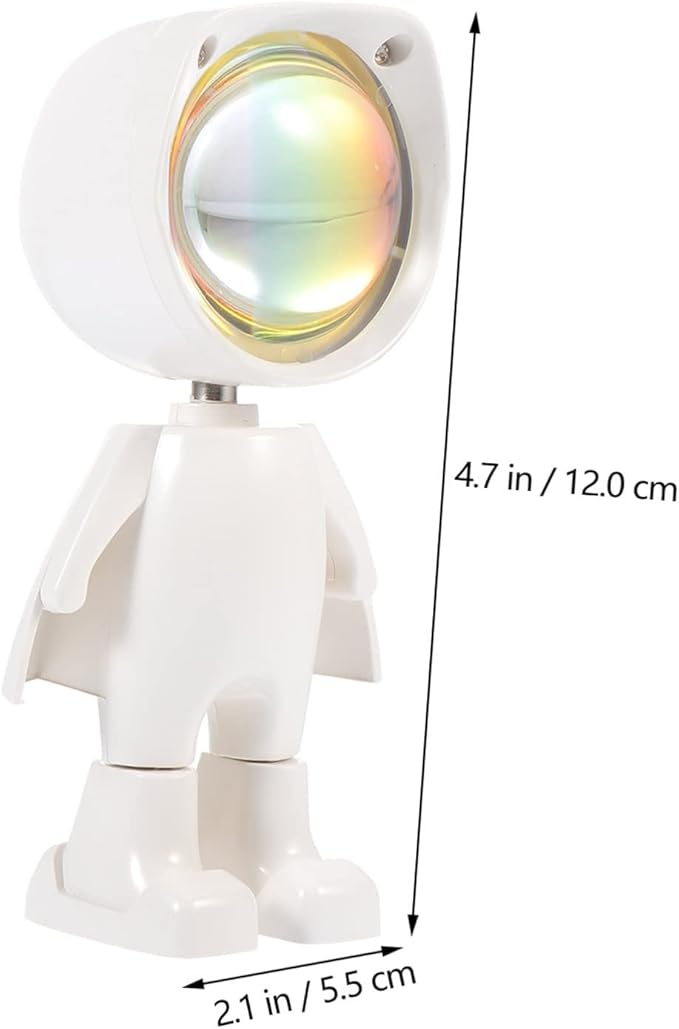 ARTIBETTER Mini Robot Sunset Projection Lamp Atmosphere Light with Larger Projection Angle for Home Vibe Creative Design for Parties and Decoration