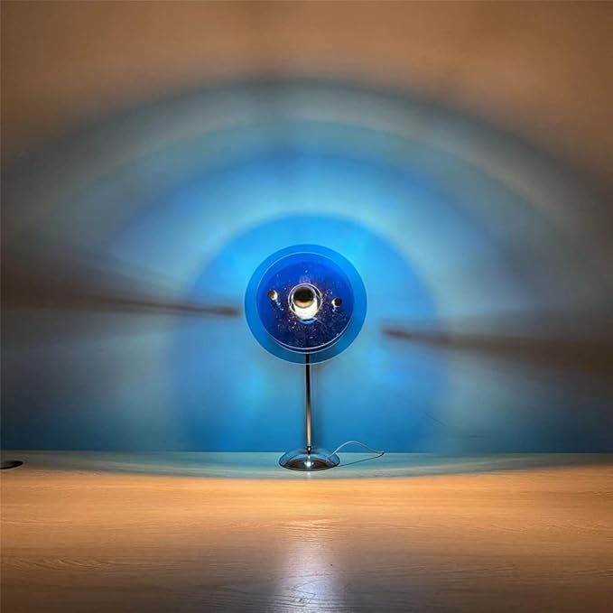 Sunset Table Lamp Projection Rainbow Night Light Atmosphere Home Decoration USB LED Photography Lighting for Wall Decor Lights (Orange)