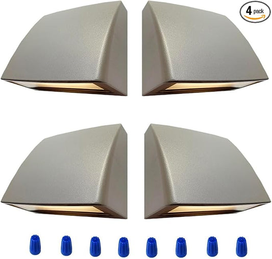 Low Voltage Landscape Lighting Deck LED Lights,Outdoor Stair Light Railing Fence Post Lights Cast Aluminum 5W 12-24V Weatherproof Bronze Finish 4 Packs