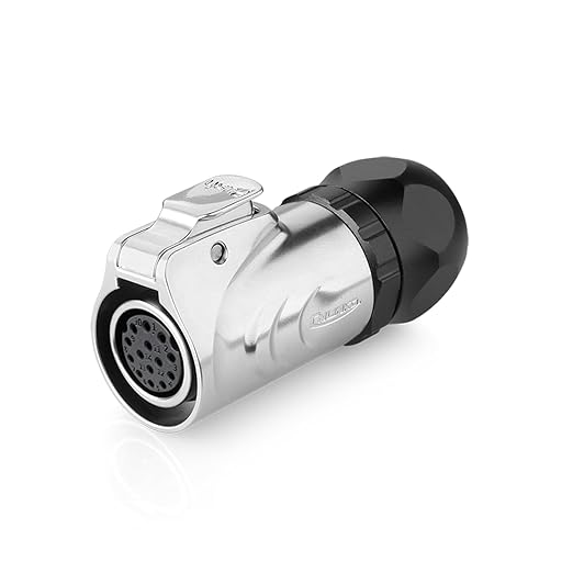 CNLINKO LP20 Reverse Mount 14-Pin Waterproof Circular Electrical Connector, IP68 Female Plug Male Socket for Automotive Machinery and Outdoor Use Quick Connect Aviation Connector (Metal Plug)
