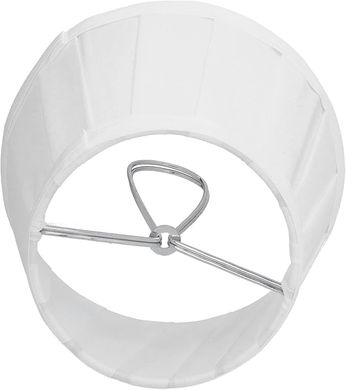 3Pcs Pleated Fabric Barrel Lamp Shades, Clip-On Modern Lampshades 3.3''x4.7''x4.3'' White Fine Cloth Metal for Table Floor Lamp, Pendant Light Chandelier