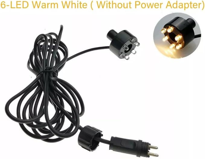 Wholesale Fountain Submersible LED Light Fountain Ring (6-LED no AC Plug) for Garden, Square, Yard (Warm White,8)