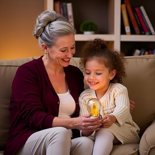 Cute Bulb USB Night Light, British Vintage Creative Ambiance Lamp,Rechargeable Small Lamp, Led Night Light Bulb Lamp Kids Bedside Lamp for Kids, Girls, Boys Gifts
