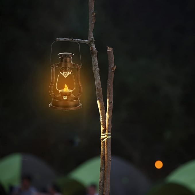 IMIKEYA 1pc Retro Kerosene Lamp Rechargeable Vintage Lantern for Home Decor Cozy Atmosphere for Bars Hotels and Festive Celebrations Battery Not Included