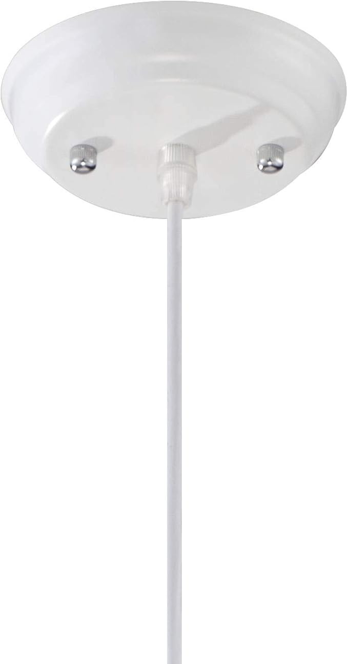 Possini Euro Design Felton White Aluminum Mini Pendant Light 13" Wide Mid Century Modern Round Shade Fixture for Dining Room House Entryway Bedroom Kitchen Island Hallway High Ceilings