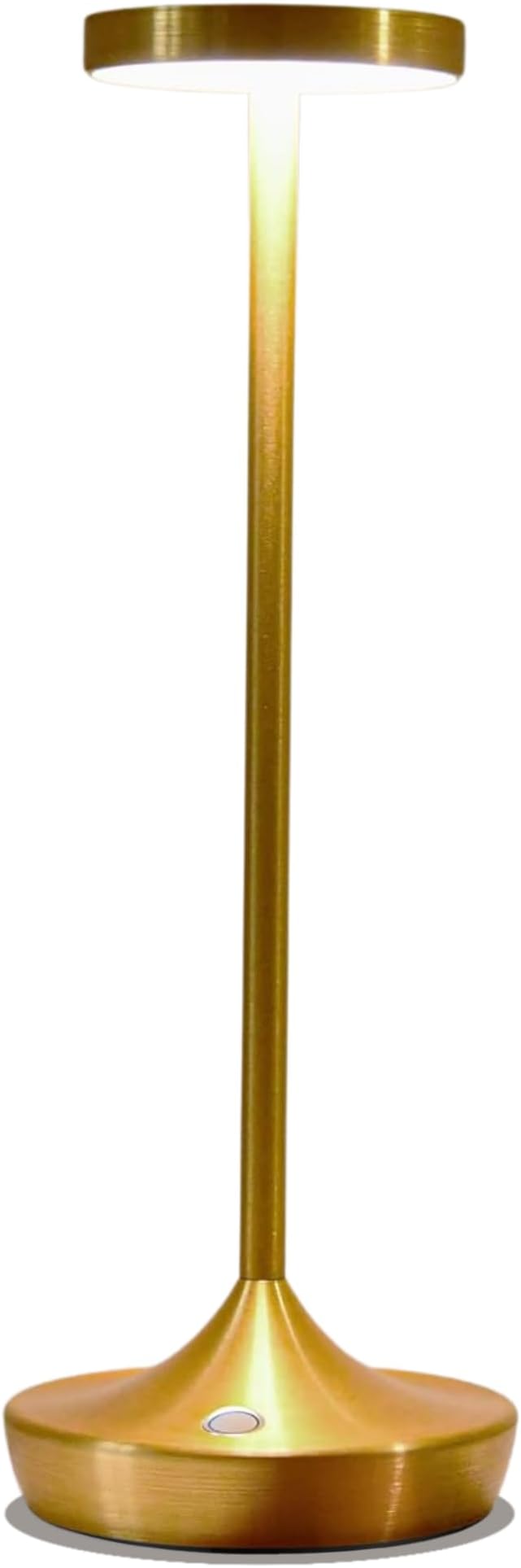 Rechargeable Table Lamp Cordless - 6000mAh Battery Operated LED Table Light - Portable Touch Dimmable Outdoor Waterproof Table Lamps for Patio Restaurant Dining (Gold)