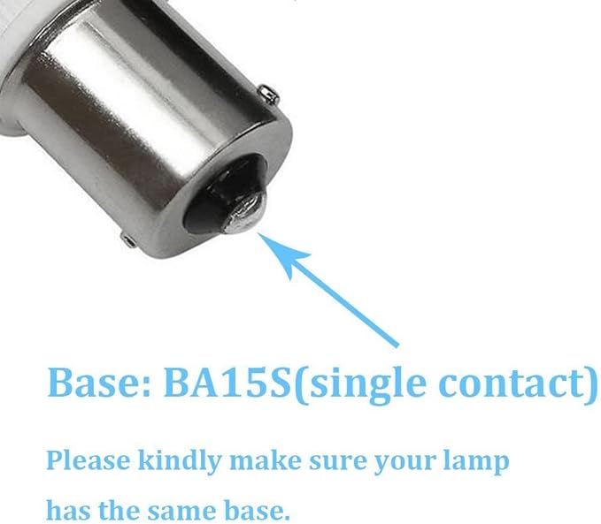 BA15s Single Contact Bayonet LED 12V S8 1141 1156 LED Light Bulb 3W 2700K-3000K for Outdoor Landscape Lighting Path Deck Lights RV Lights Warm Color 6pcs