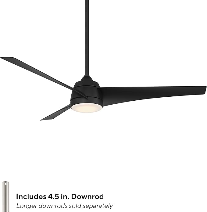 WAC Lighting F-070L-MW Sonoma - 3-Blade Smart Ceiling Fan with Light Kit and Remote Control In Contemporary Style-13.25 Inches Tall and 56 Inches Wide, Finish Color: Matte White