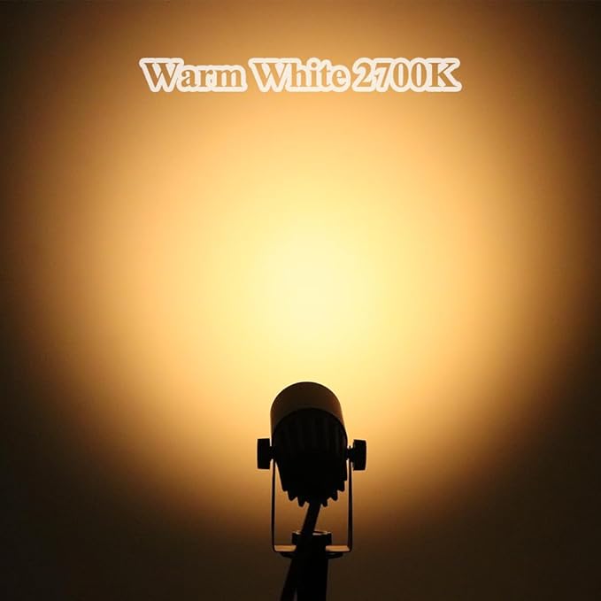 Outdoor Mini Spotlights, MR11 LED Bulb 12V Low Voltage Landscape Spotlight 2W 200lm, 2700K Warm White IP65 Waterproof Aluminum Light Fixture, 1 1/4" Short Head 2-Count