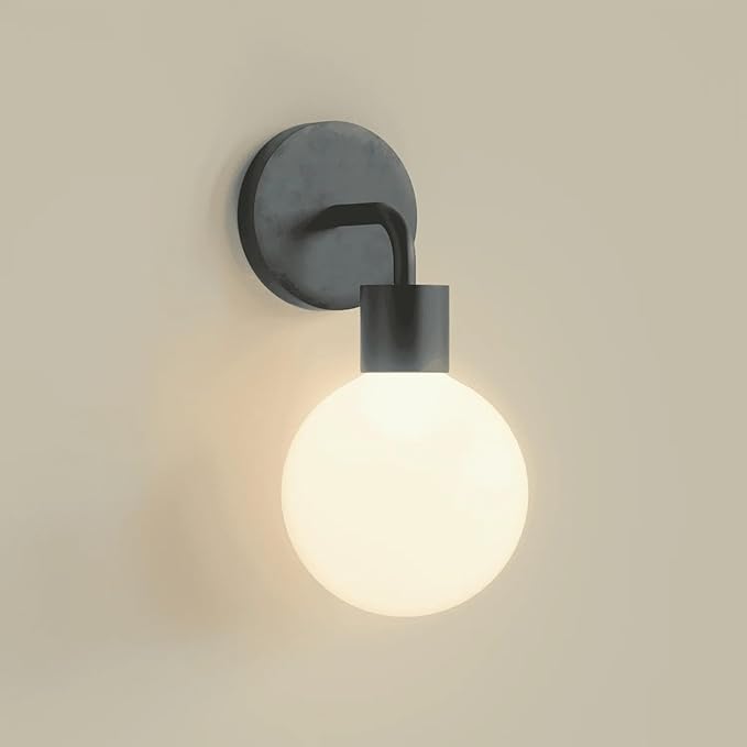 Wireless Wall Sconce (Shark Tank) Rechargeable & Dimmable LED Light w/App Control & Damage-Free Install, Moveable Modern Ambient Lighting for Elegant Home & Bedroom Decor | Matte Black