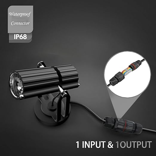 2Pcs-3pin IP68 outdoor waterproof junction box cable connector/quick terminal (waterproof up to 4 meters)