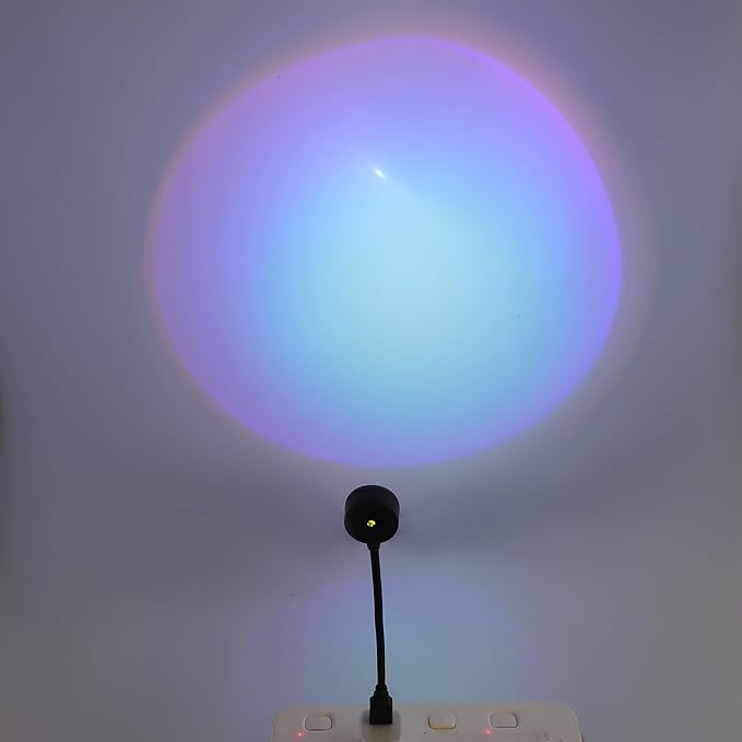 Alipis Sunset Light Projector: USB Powered Night Light - Decorative Sunset Lamp for Bedroom, Living Room, Ceiling, Car & Party Atmosphere Lighting