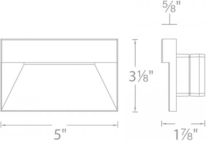 WAC Landscape Lighting, LED 12V Horizontal Ledge Indoor or Outdoor Step and Wall Light 3000K Warm Built-in LED in White