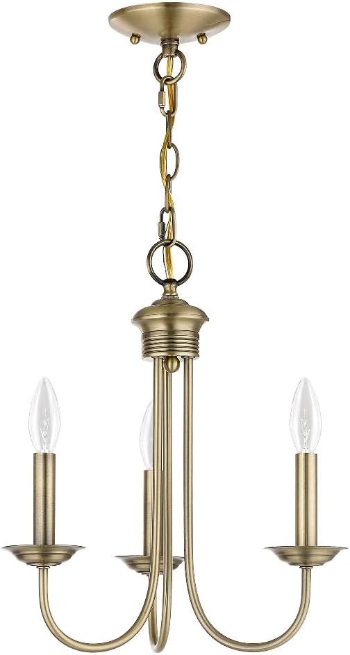 Livex Lighting 42683-02 3 Light Polished Brass Chandelier