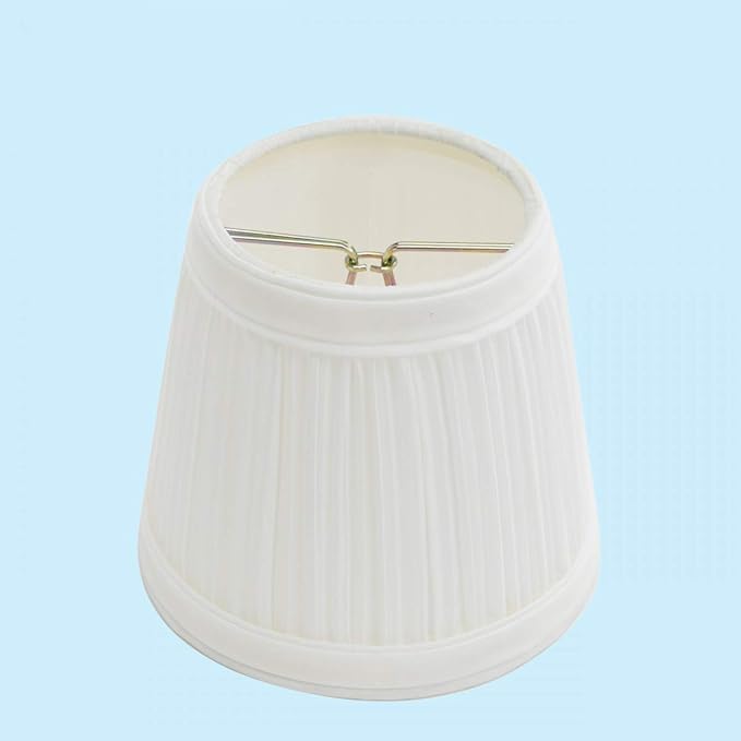 Renovators Supply Manufacturing White Lamp Shades For Table Lamps 4 In. Tall Pleated Lamp Shade For Table Lamp Shade Replacement
