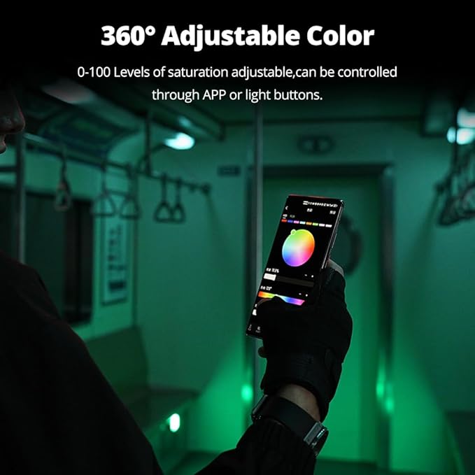 ZHIYUN FIVERAY M20C Combo RGB Video Light, 20W 2500K-10000K Portable Camera Light, HSI Mode, 16-Effects Temperature, Support Magnetic Attraction and APP Control,USB-C PD