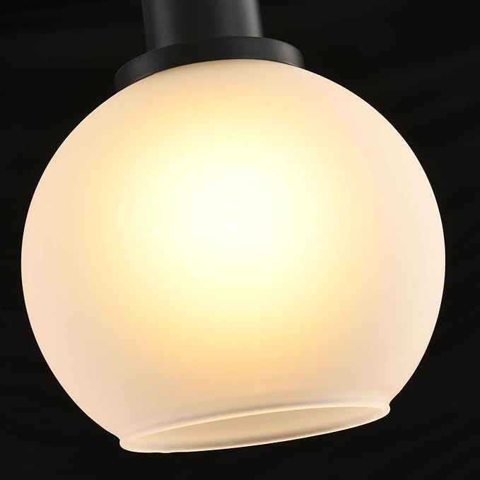 Pendant Lamp with Glass Shade, Modern Antique Brass Pendant Lights,Hanging Light Vintage Glass Shade, Island Light Pendant Light Fixture for Bedroom Living Room Kitchen