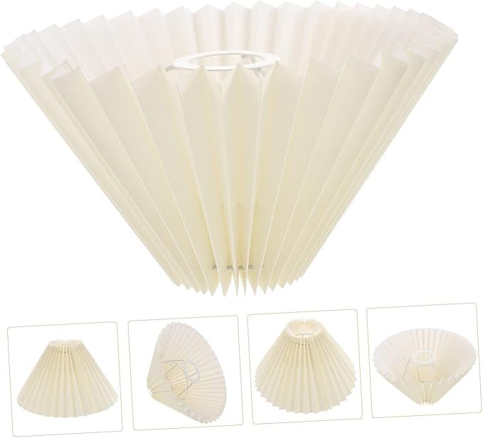 DOITOOL 1Pc Pleated lampshade Modern Lampshade Wall Light Cover Light Accessory rustic lamp shades candle wall sconce chandelier lamp shades Desk Lamp Lampshade curtain vintage cloth e27