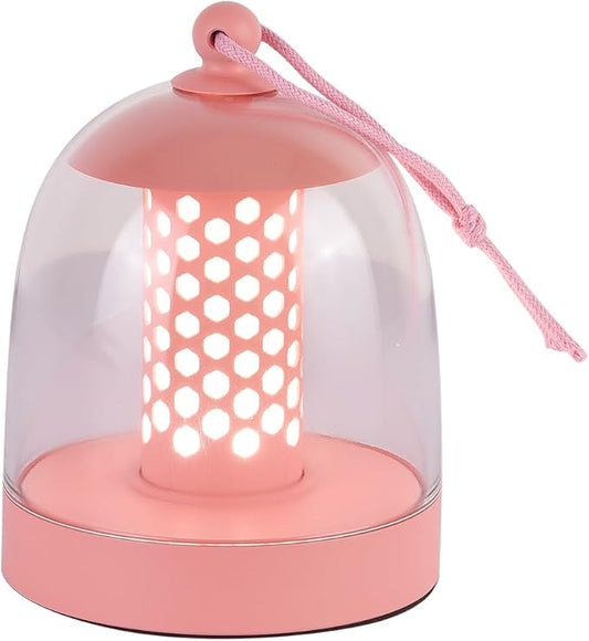 Camping Lantern, IPX4 Waterproof Touch Control LED Night Light, USB Rechargeable & Long Lasting Battery, Portable Hanging Tent Lamp for Outdoor Camping Hiking Backpacking, Pink