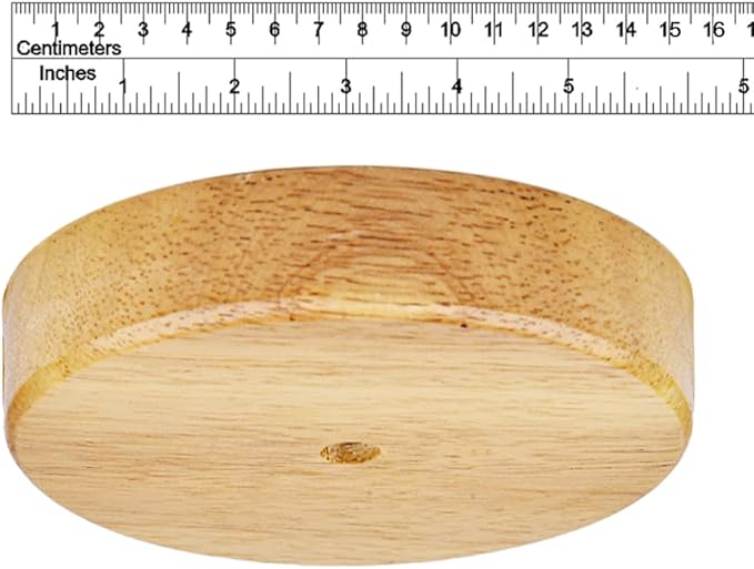 Arturesthome 5.9" Wood Ceiling Plate Canopy Kit with Hardware,Handmade Natural Wooden Canopies for Pendant Light or Hanging Light DIY