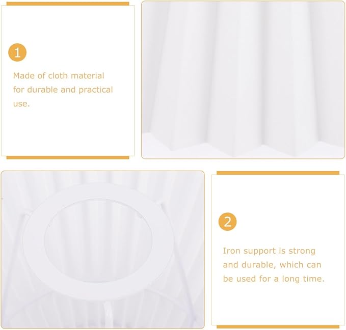 NUOBESTY Pleated Lamp Shade Table Lamp Shade for Bedroom Living Decorative White for Home Office