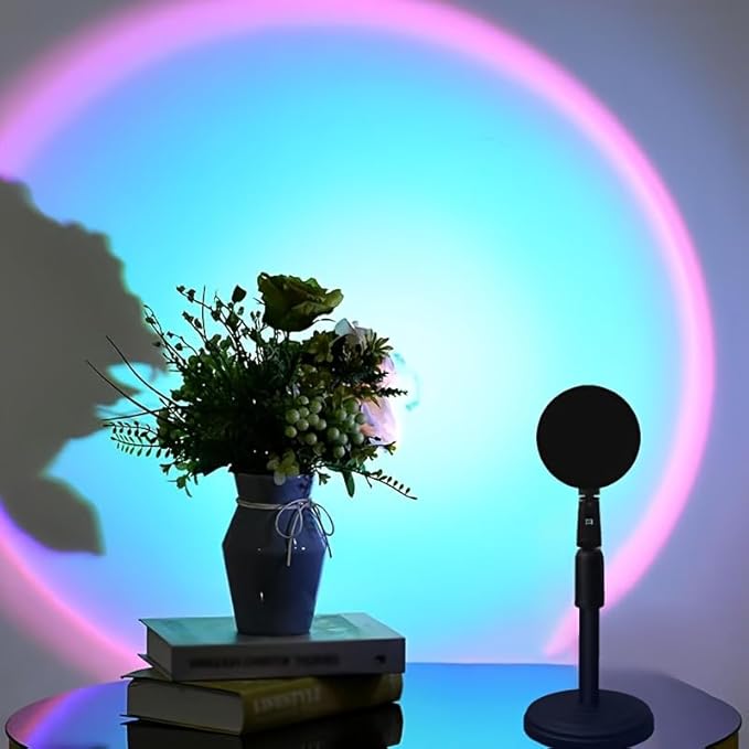 Sunset Lamp Projector with APP & Remote Control, Rotation Multiple Colors Changing LED Lamp Night Light, Sunset Light for Bedroom Decor/Party/Christmas Gifts/Tiktok Live/Room Decor