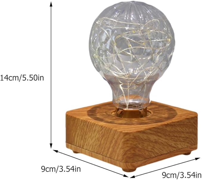 LED Wooden Atmosphere Desk Lamp USB Rechargeable Warm Light Decorative Indoor Table Lamp for Bedroom Office Portable Elegant Night Light with Soft Glow for Cozy Ambiance
