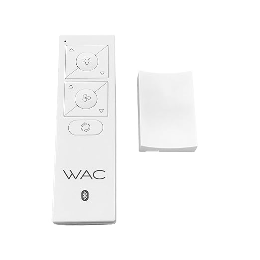 6-Speed Ceiling Fan Wireless Bluetooth Remote Control Wall Cradle in White