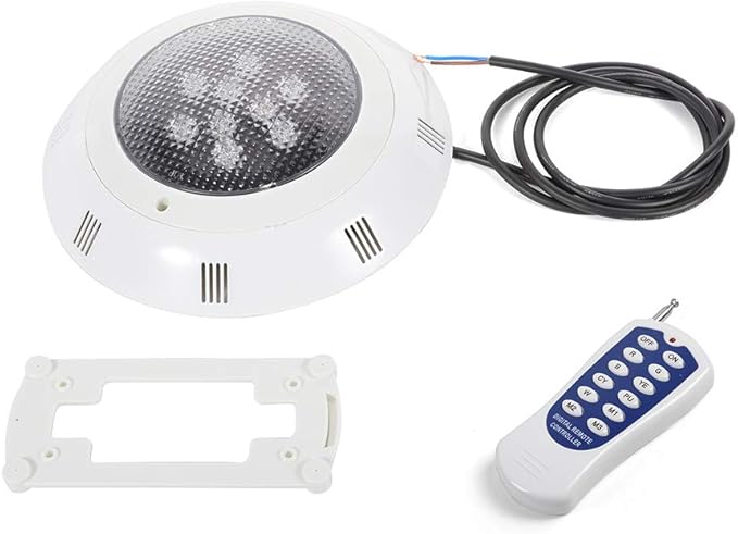 Eapmic 12V 24W Pool Light Underwater Color-Change LED Lights RGB IP68 with Remote (24W)