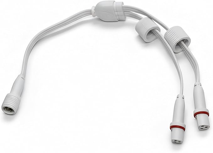 3-Pin Y Splitter Cable Compatible with Govee Permanent Outdoor Lights 2 / Elite (H705D H705E H705F H805A H805B H805C) – IP68 Waterproof Outdoor Connector